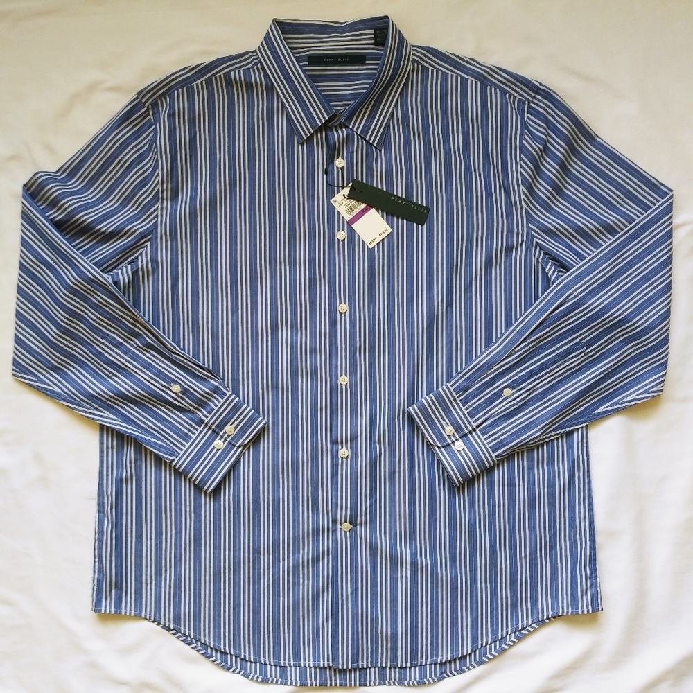 Perry Ellis Dress Shirt Bay Blue